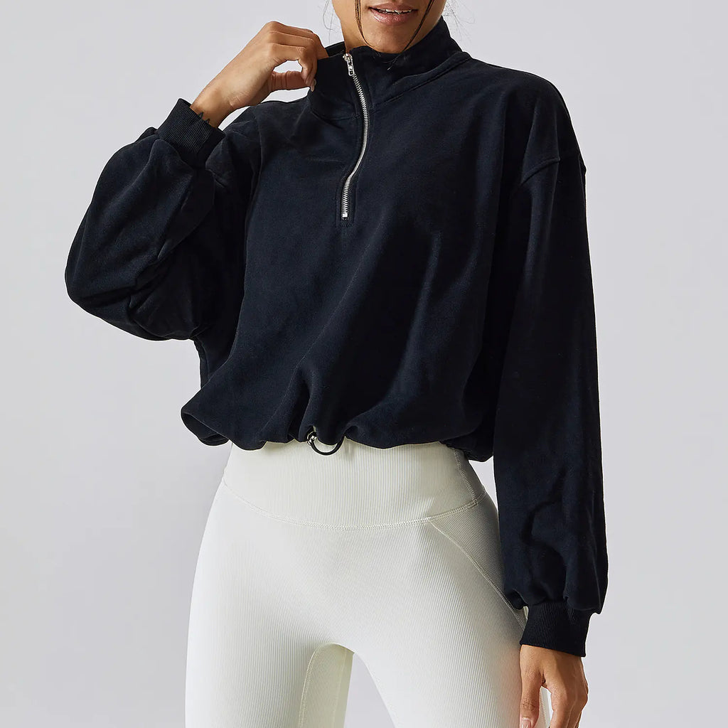 AYLIN| High Neck Fitness Sweatshirt
