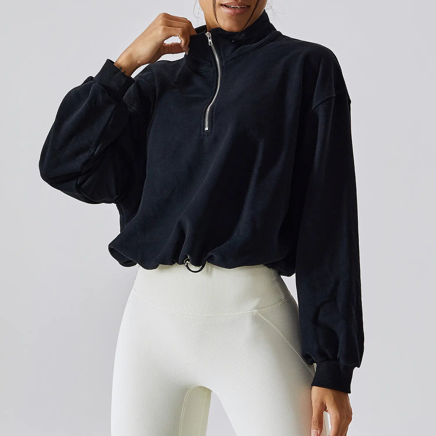 AYLIN| High Neck Fitness Sweatshirt