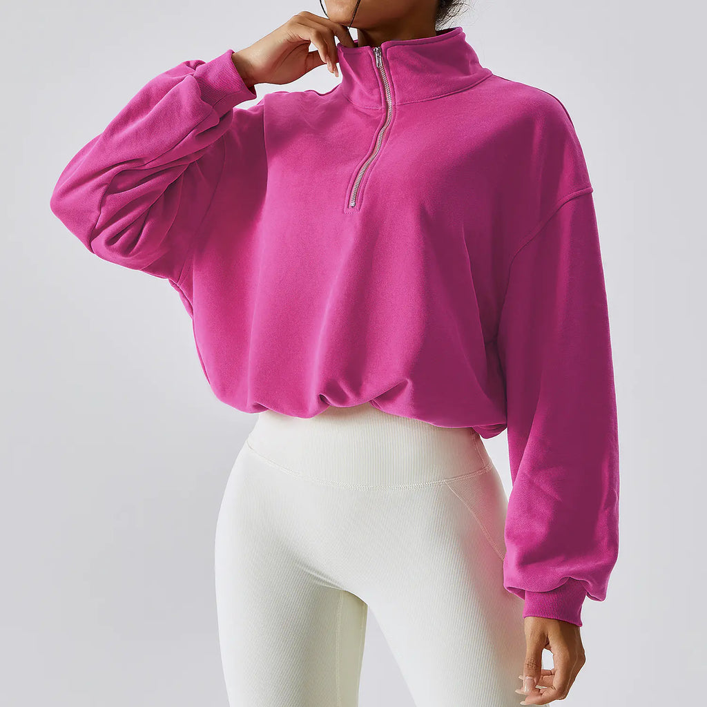 AYLIN| High Neck Fitness Sweatshirt