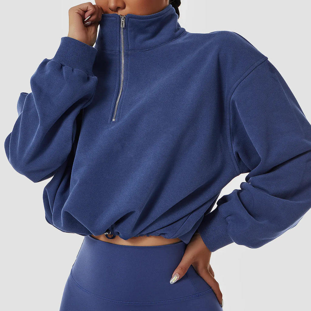 AYLIN| High Neck Fitness Sweatshirt